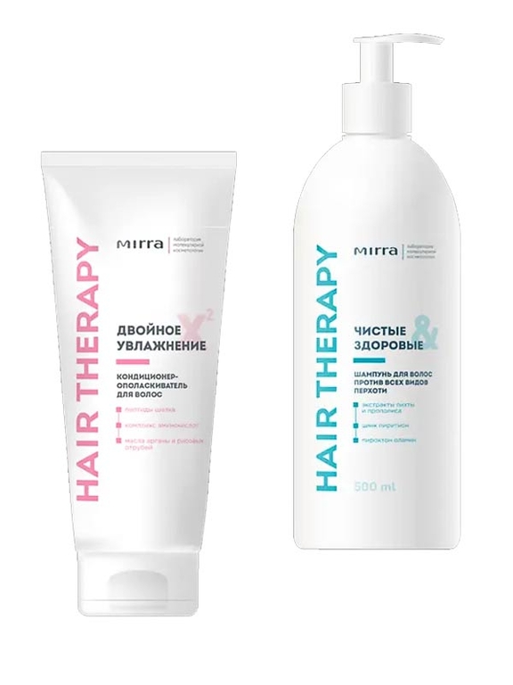 Кондиционер-ополаскиватель для волос "Двойное увлажнение" + Шампунь для волос против всех видов перхоти