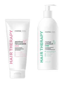 Кондиционер-ополаскиватель для волос "Двойное увлажнение" + Шампунь против выпадения и истончения волос